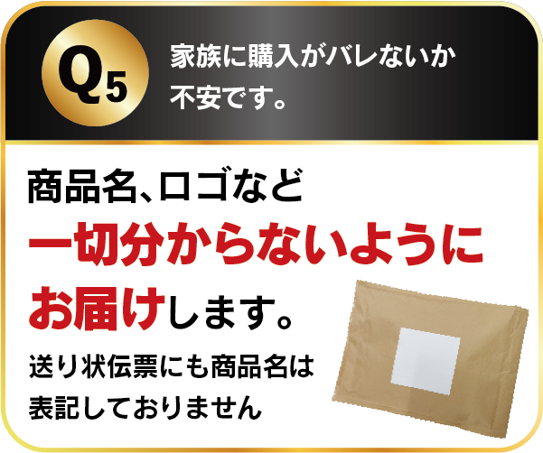 家族に購入がバレないか不安です。